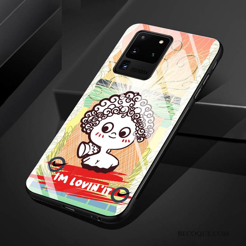 Kuori Samsung Galaxy S20 Ultra Monivärinen Lasi L, Kotelo Samsung Galaxy S20 Ultra Pehmeä Neste Eurooppa Persoonallisuus