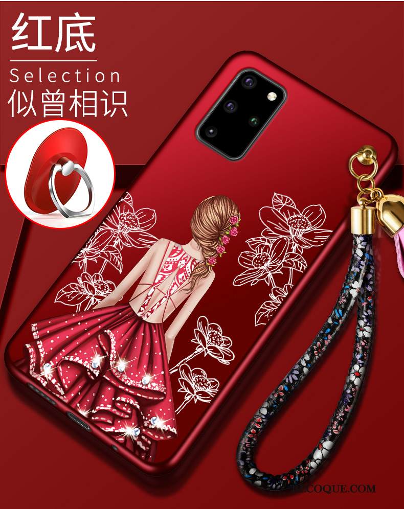 Kuori Samsung Galaxy S20 Ultra Pehmeä Neste Punainen Puhelimen Kuoret, Kotelo Samsung Galaxy S20 Ultra Luova Uusi Murtumaton