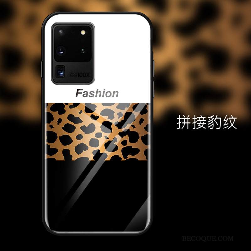 Kuori Samsung Galaxy S20 Ultra Tila Leopardi Puhelimen Kuoret, Kotelo Samsung Galaxy S20 Ultra Pehmeä Neste Lasi Persoonallisuus