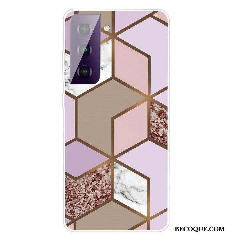 Kuori Samsung Galaxy S21 FE Geometrinen Marmori