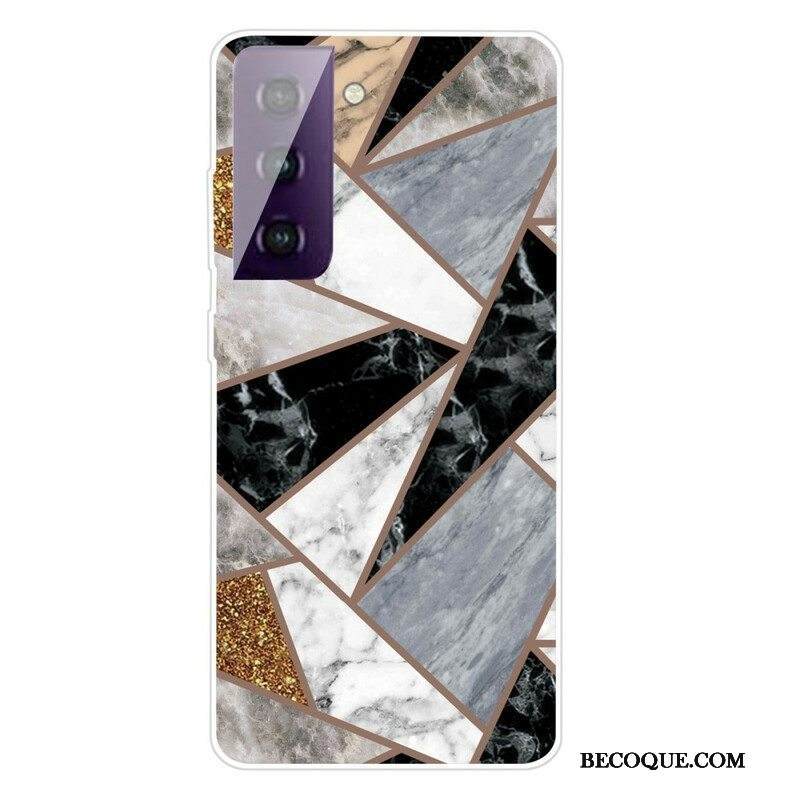 Kuori Samsung Galaxy S21 FE Muuttuva Geometrinen Marmori