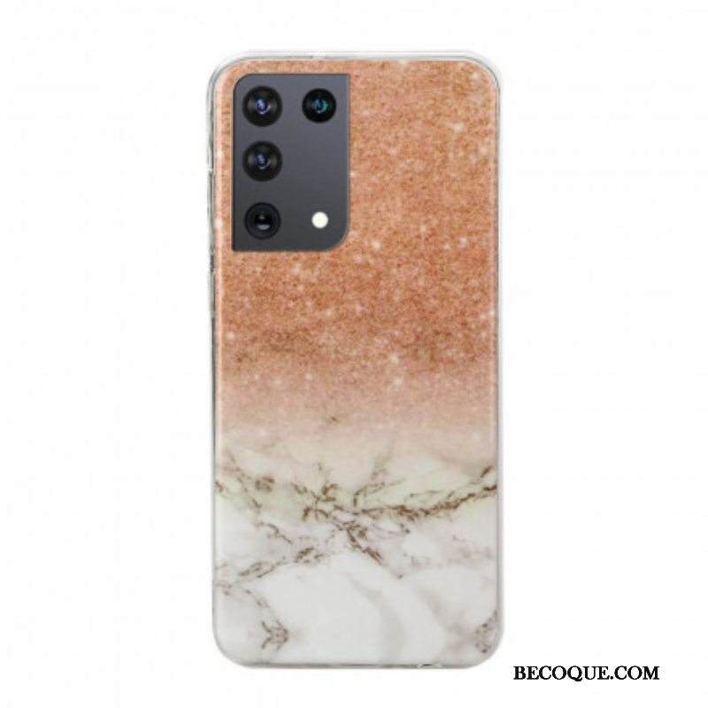 Kuori Samsung Galaxy S21 Ultra 5G Gradientti Glitter Marble