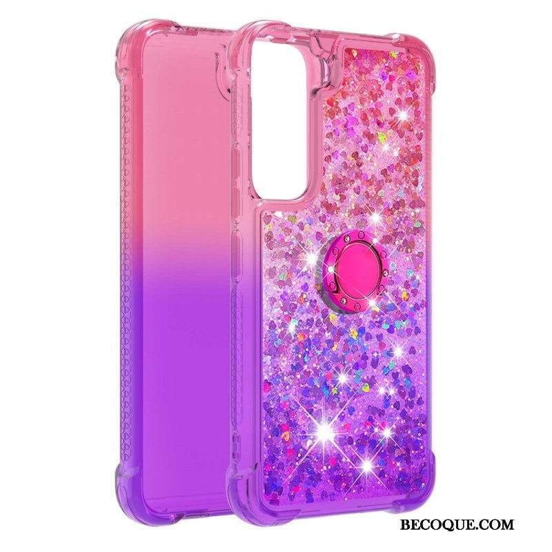 Kuori Samsung Galaxy S22 5G Glitter Ring-kiinnike