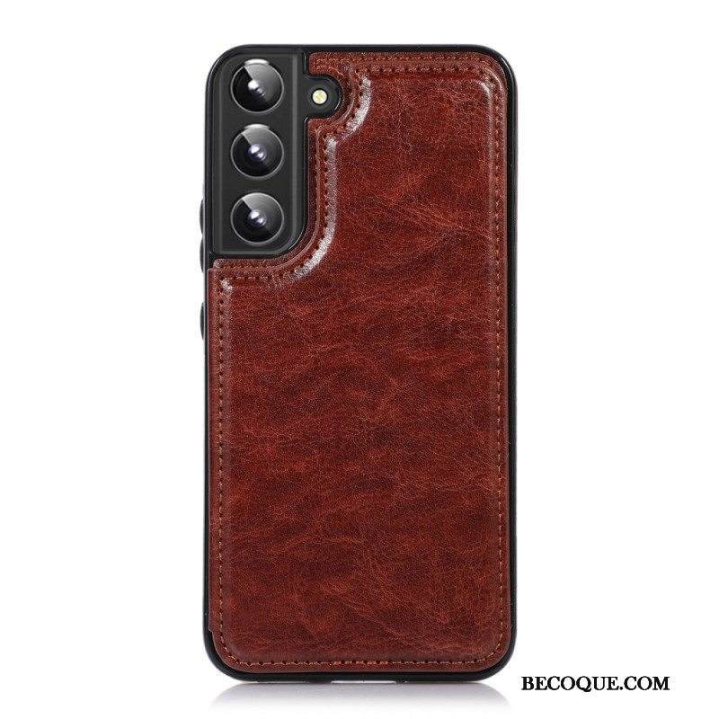 Kuori Samsung Galaxy S22 5G Suunniteltu Nahkainen Korttiteline