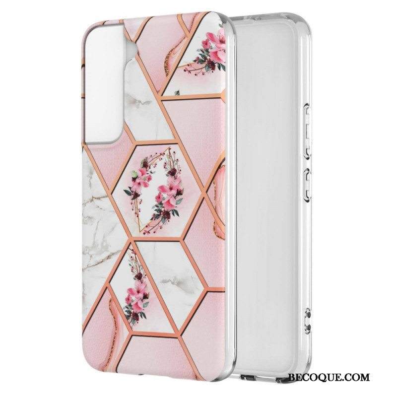 Kuori Samsung Galaxy S22 Plus 5G Marmoroitu Kukka