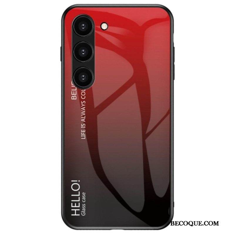 Kuori Samsung Galaxy S23 5G Karkaistu Lasi Hello