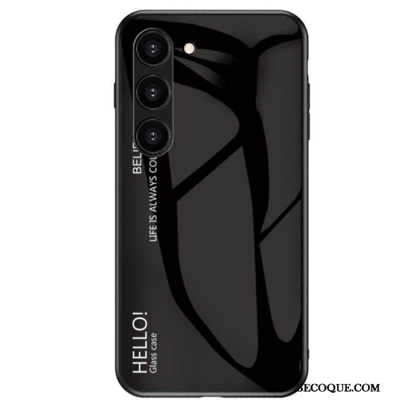 Kuori Samsung Galaxy S23 Plus 5G Karkaistu Lasi Hello