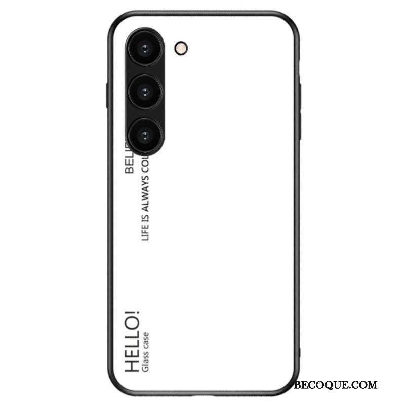 Kuori Samsung Galaxy S23 Plus 5G Karkaistu Lasi Hello