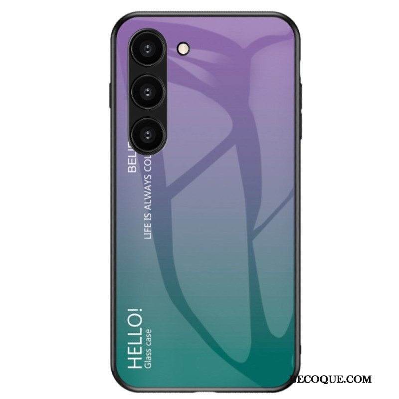 Kuori Samsung Galaxy S23 Plus 5G Karkaistu Lasi Hello