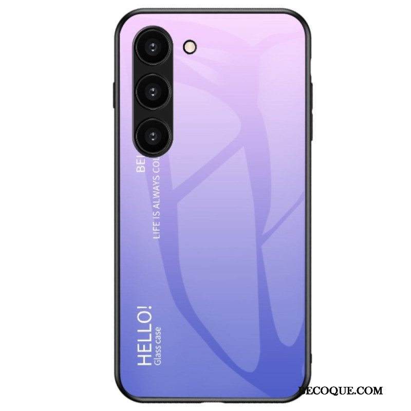 Kuori Samsung Galaxy S23 Plus 5G Karkaistu Lasi Hello