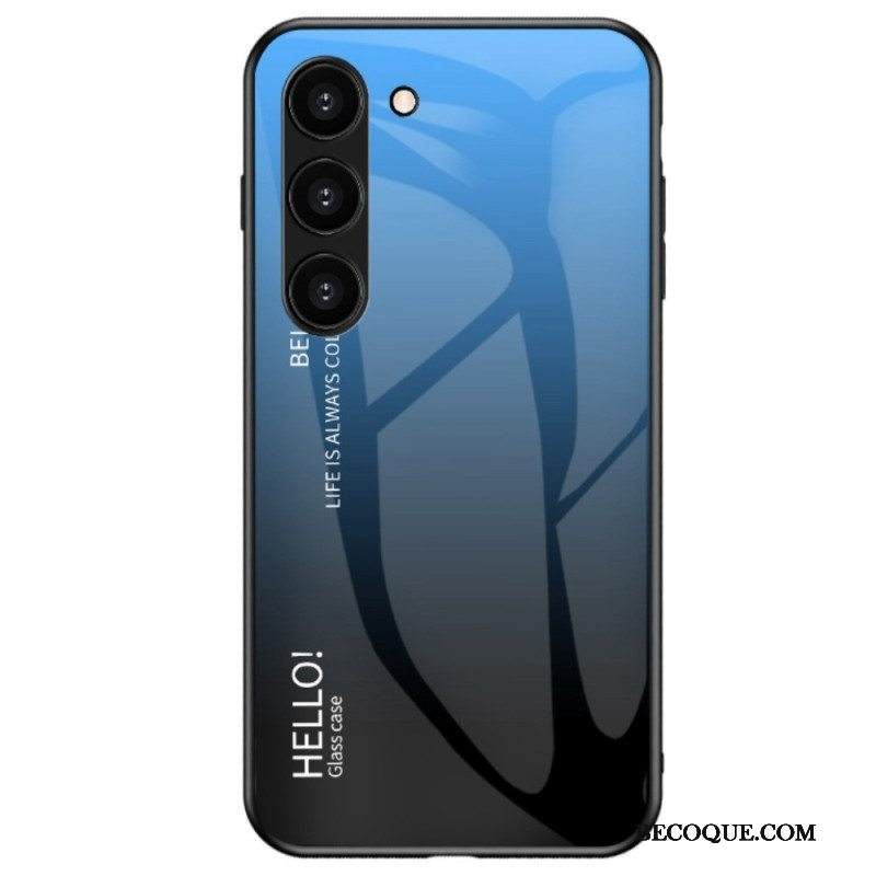 Kuori Samsung Galaxy S23 Plus 5G Karkaistu Lasi Hello