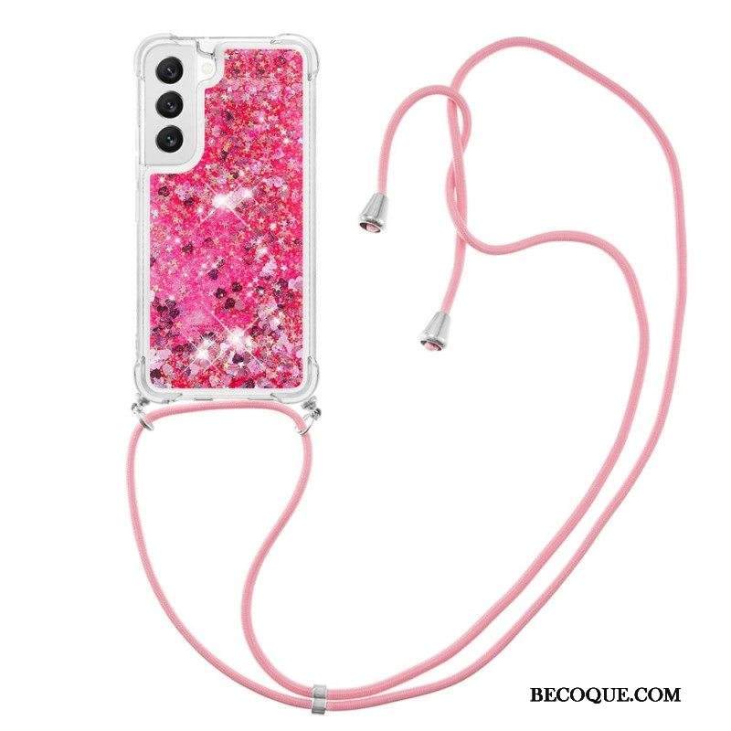 Kuori Samsung Galaxy S23 Plus 5G Paljetteja Kiristysnyörillä