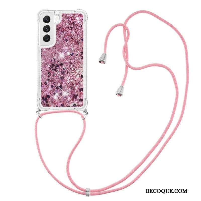 Kuori Samsung Galaxy S23 Plus 5G Paljetteja Kiristysnyörillä