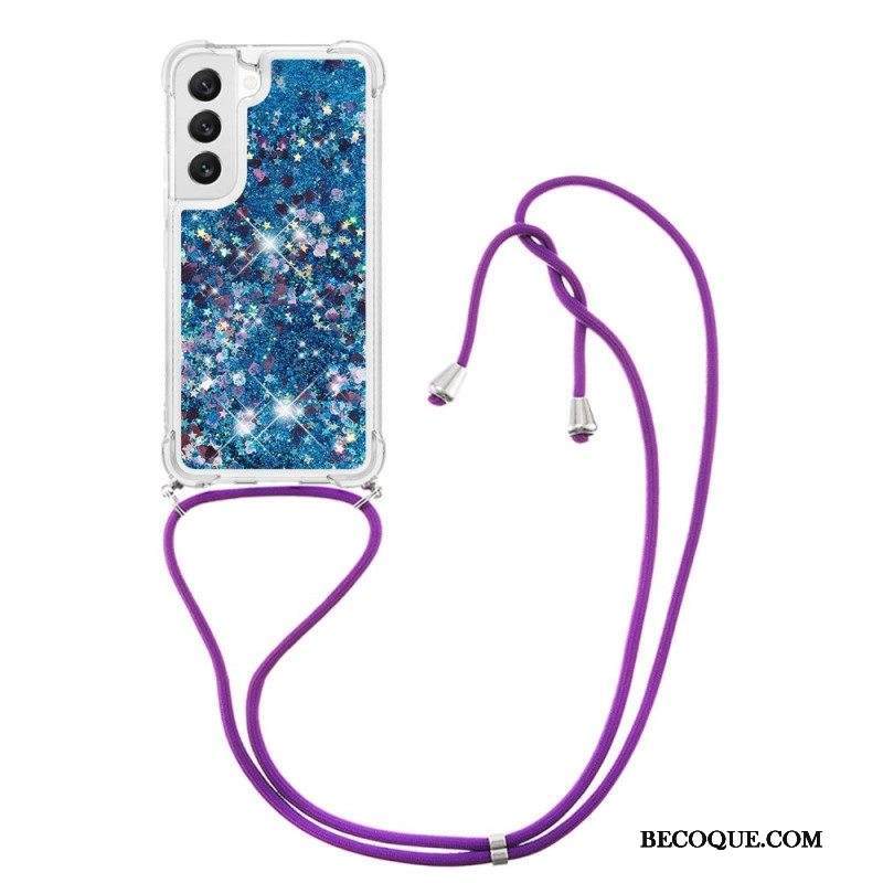 Kuori Samsung Galaxy S23 Plus 5G Paljetteja Kiristysnyörillä