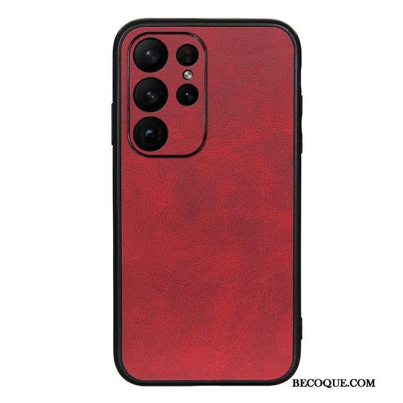 Kuori Samsung Galaxy S23 Ultra 5G Hienostunut Ilme Nahkaefekti