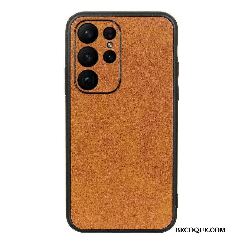 Kuori Samsung Galaxy S23 Ultra 5G Hienostunut Ilme Nahkaefekti