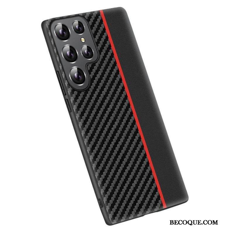 Kuori Samsung Galaxy S23 Ultra 5G Hiilikuitulinja