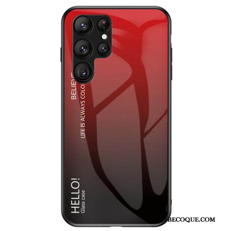 Kuori Samsung Galaxy S23 Ultra 5G Karkaistu Lasi Hello