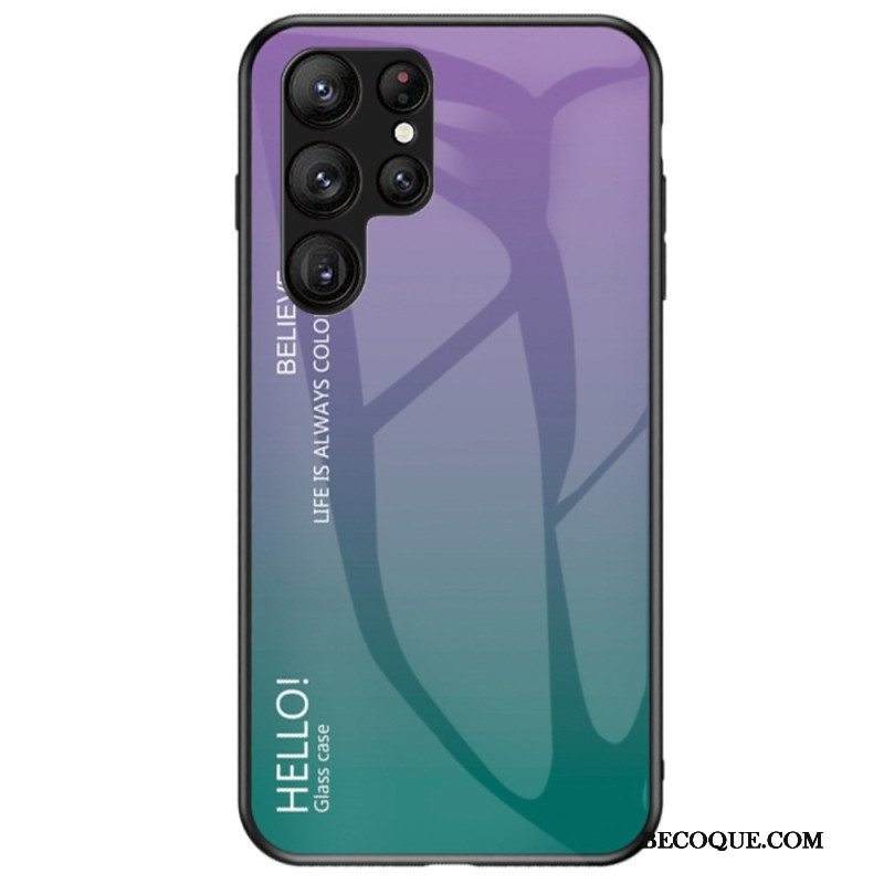 Kuori Samsung Galaxy S23 Ultra 5G Karkaistu Lasi Hello