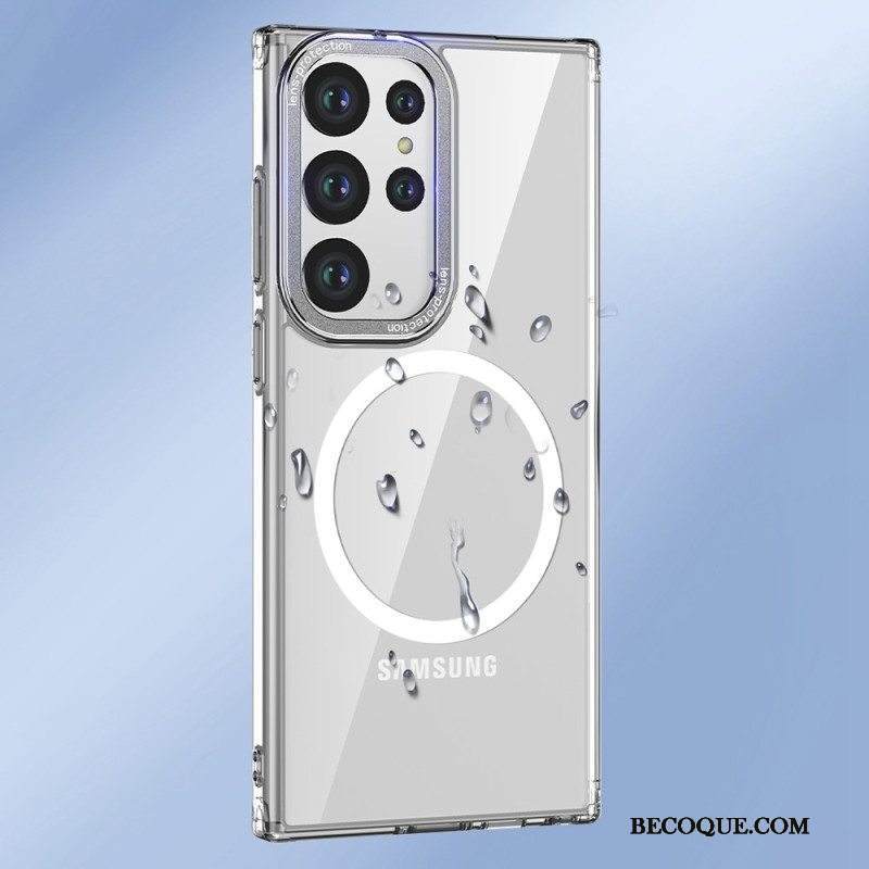 Kuori Samsung Galaxy S23 Ultra 5G Läpinäkyvä Magsafe-yhteensopiva
