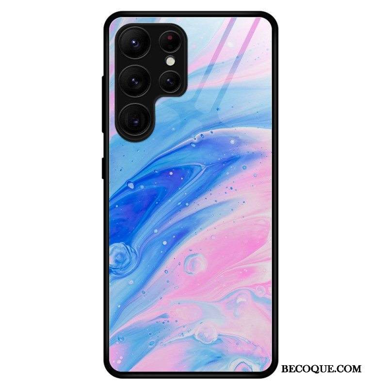 Kuori Samsung Galaxy S23 Ultra 5G Marmorivärit Karkaistu Lasi