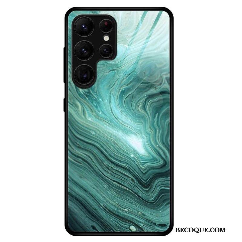 Kuori Samsung Galaxy S23 Ultra 5G Marmorivärit Karkaistu Lasi