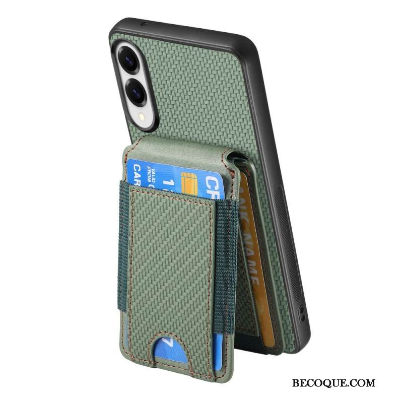 Kuori Samsung Galaxy S25 5g Edge Ensiluokkainen Hiilikuitukorttikotelo Ja Jalusta