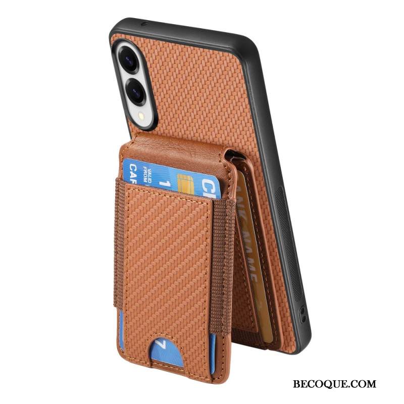 Kuori Samsung Galaxy S25 5g Edge Ensiluokkainen Hiilikuitukorttikotelo Ja Jalusta