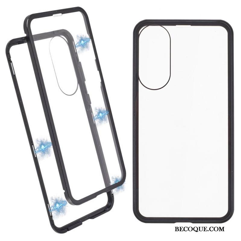 Kuori Samsung Galaxy S25 5g Edge Karkaistu Lasi Ja Magneettinen Kehys