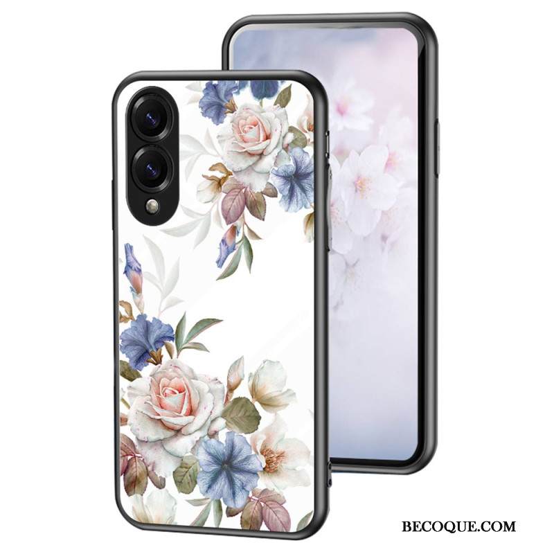 Kuori Samsung Galaxy S25 5g Edge Karkaistusta Lasista Valmistettu Kukkakuvioinen