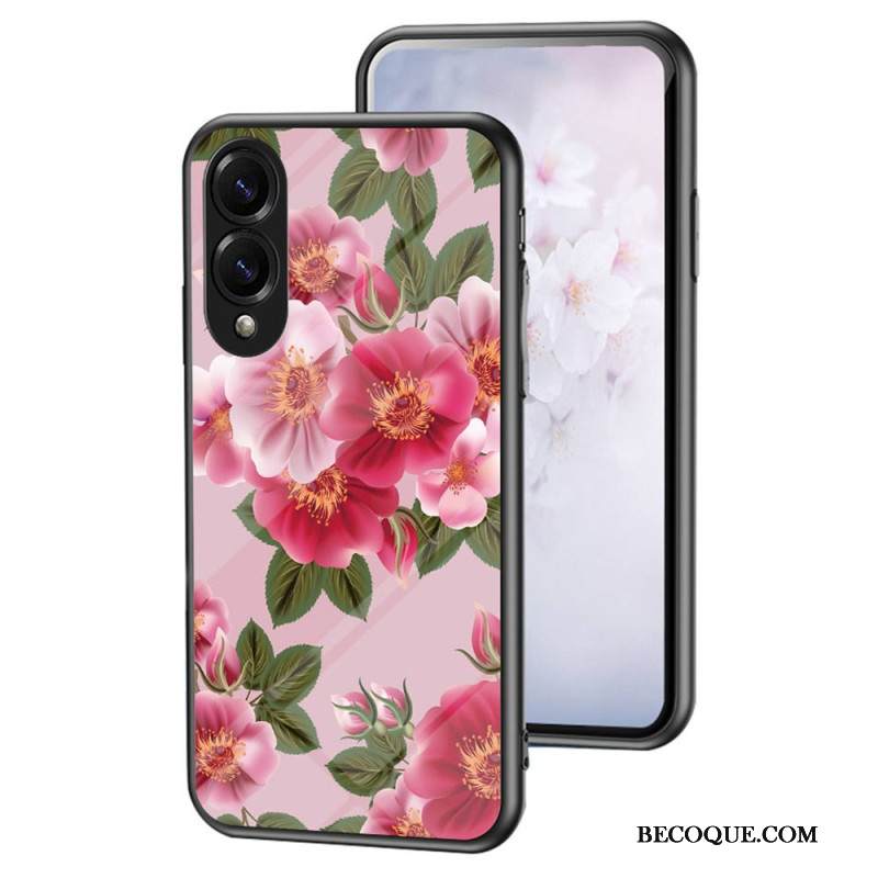 Kuori Samsung Galaxy S25 5g Edge Karkaistusta Lasista Valmistettu Kukkakuvioinen