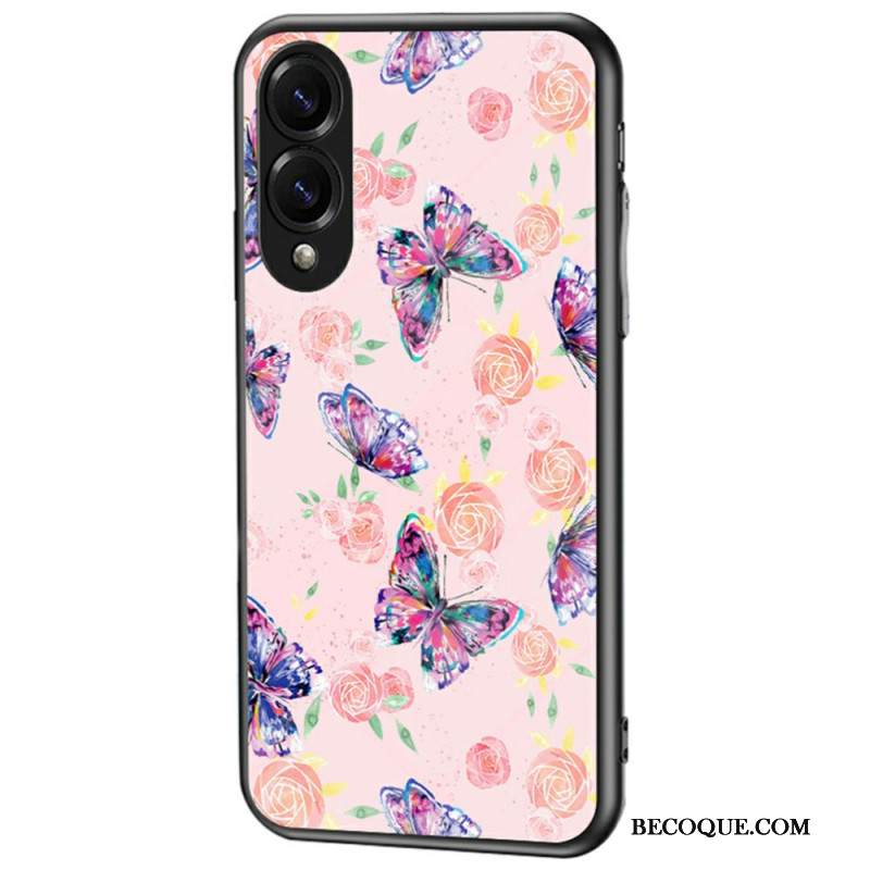 Kuori Samsung Galaxy S25 5g Edge Karkaistusta Lasista Valmistettu Perhonen Suojakuori