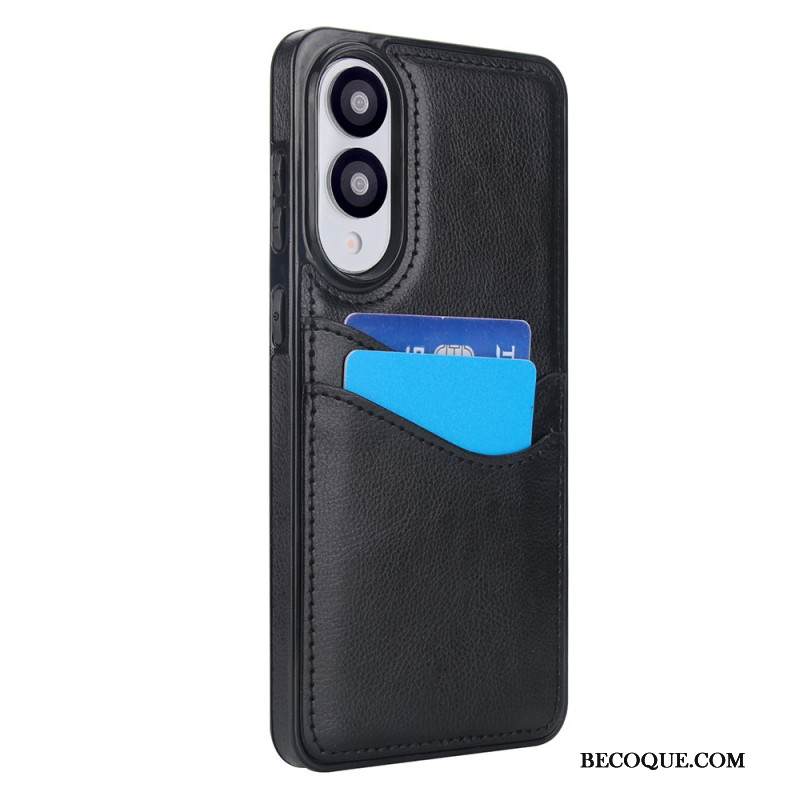 Kuori Samsung Galaxy S25 5g Edge Nahkajäljitelmä Ja Kortti Teline Suojakuori