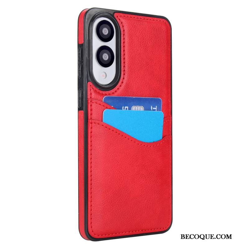 Kuori Samsung Galaxy S25 5g Edge Nahkajäljitelmä Ja Kortti Teline Suojakuori