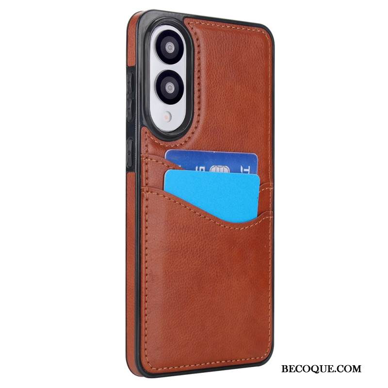 Kuori Samsung Galaxy S25 5g Edge Nahkajäljitelmä Ja Kortti Teline Suojakuori