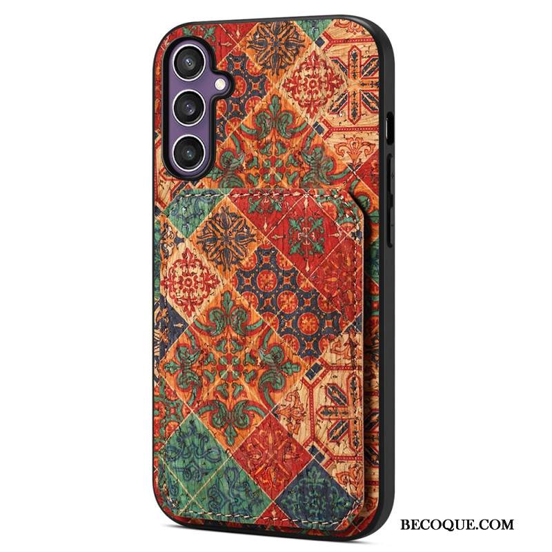 Kuori Samsung Galaxy S25 5g Kukkakuvioinen Korttikotelo Ja Teline