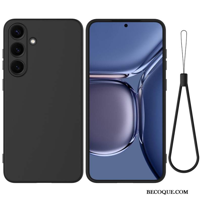 Kuori Samsung Galaxy S25 5g Nestemäinen Silikoni Hihnalla Suojakuori