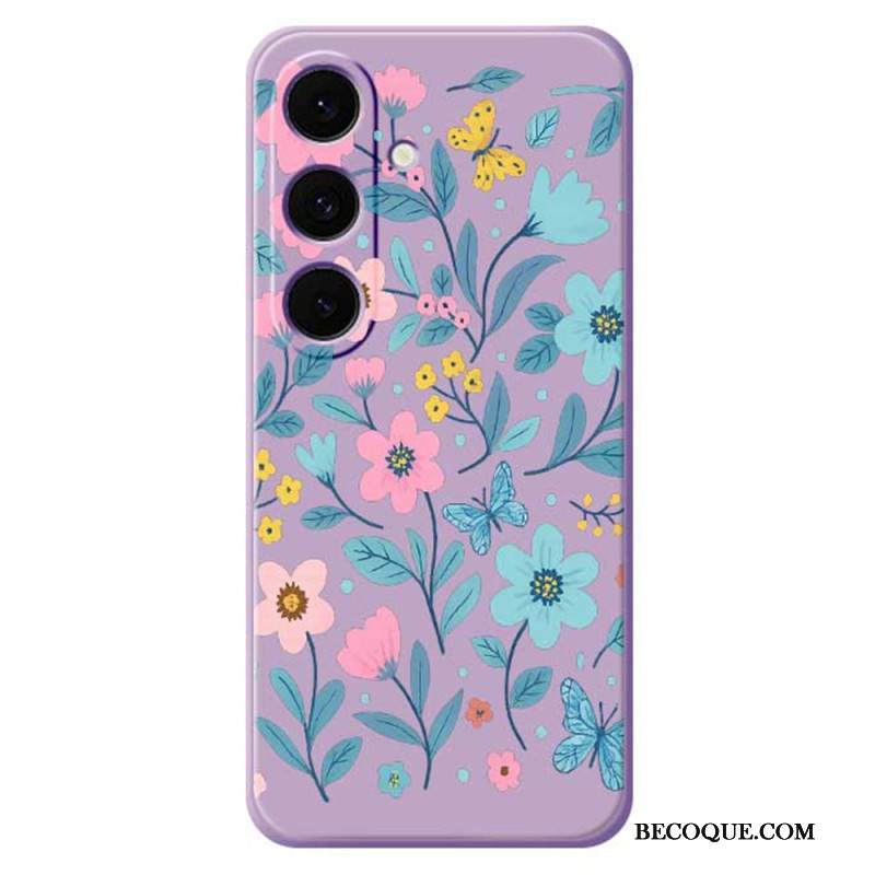 Kuori Samsung Galaxy S25 Fe Kukat-silikoni Suojakuori