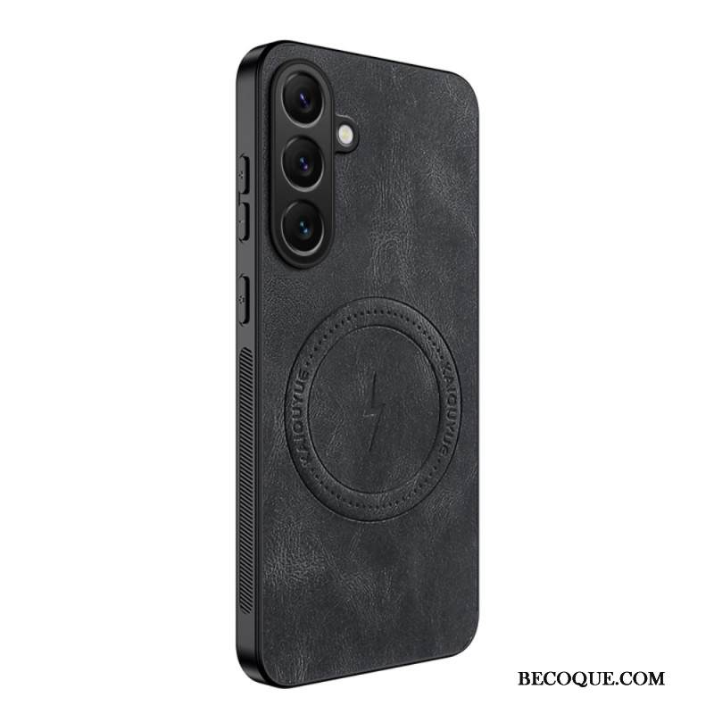 Kuori Samsung Galaxy S25 Fe Magsafe Nappa-nahkaefekti Suojakuori