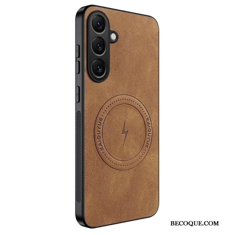 Kuori Samsung Galaxy S25 Fe Magsafe Nappa-nahkaefekti Suojakuori