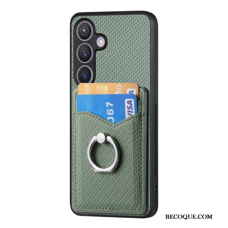 Kuori Samsung Galaxy S25 Plus 5g Hiilikuitukorttikotelo Ja Sormuskotelo