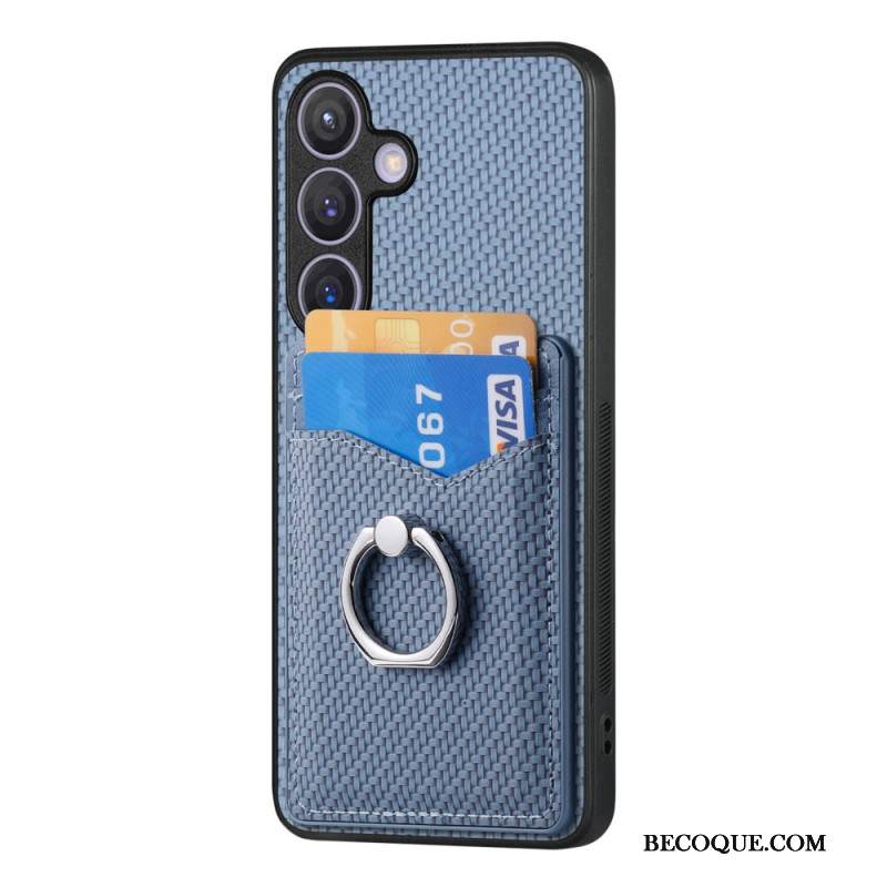 Kuori Samsung Galaxy S25 Plus 5g Hiilikuitukorttikotelo Ja Sormuskotelo