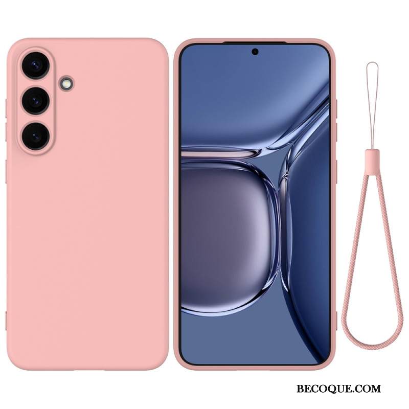 Kuori Samsung Galaxy S25 Plus 5g Nestemäistä Silikonia Hihnalla Suojakuori