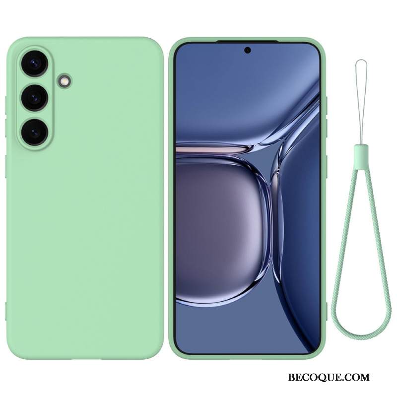 Kuori Samsung Galaxy S25 Plus 5g Nestemäistä Silikonia Hihnalla Suojakuori