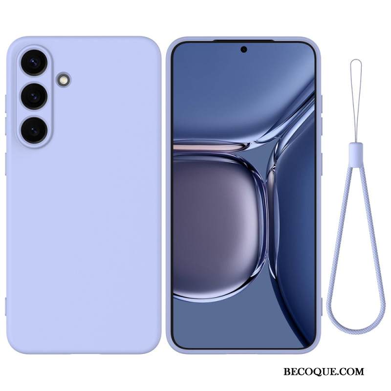 Kuori Samsung Galaxy S25 Plus 5g Nestemäistä Silikonia Hihnalla Suojakuori