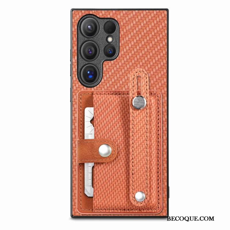 Kuori Samsung Galaxy S25 Ultra 5g Korttikotelo Ja Hihna-jalusta