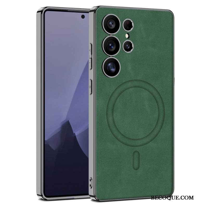 Kuori Samsung Galaxy S25 Ultra 5g Matta Keinonahka Yhteensopiva Magsafen Kanssa Suojakuori