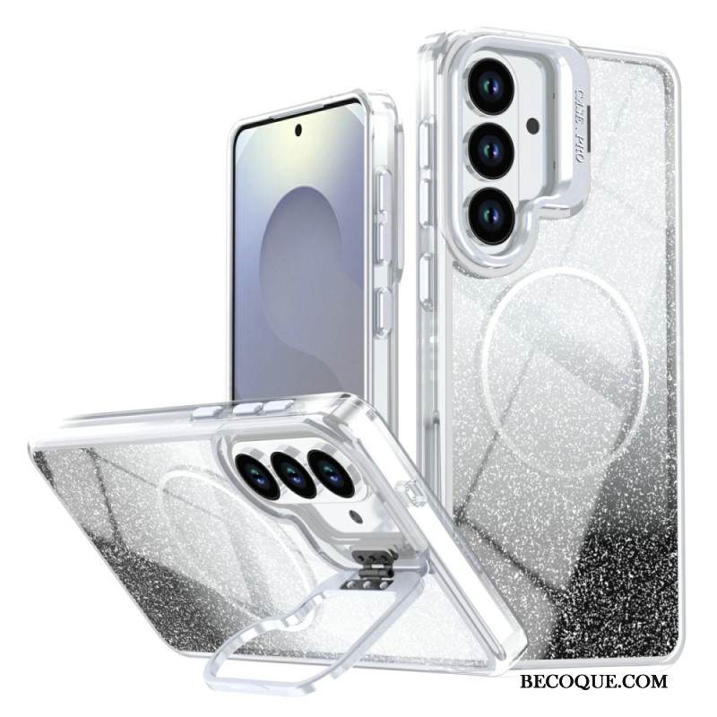 Kuori Samsung Galaxy S26 Liukuvärjätty Kimaltava Magneettinen Ja Taitettavalla Jalustalla