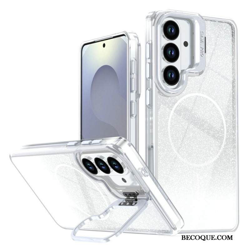 Kuori Samsung Galaxy S26 Liukuvärjätty Kimaltava Magneettinen Ja Taitettavalla Jalustalla