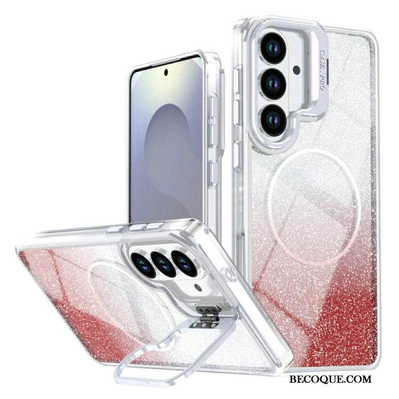 Kuori Samsung Galaxy S26 Liukuvärjätty Kimaltava Magneettinen Ja Taitettavalla Jalustalla